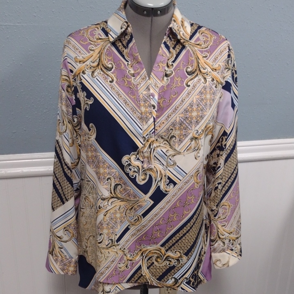 Chico's Vibrant Patterned Blouse - image 1